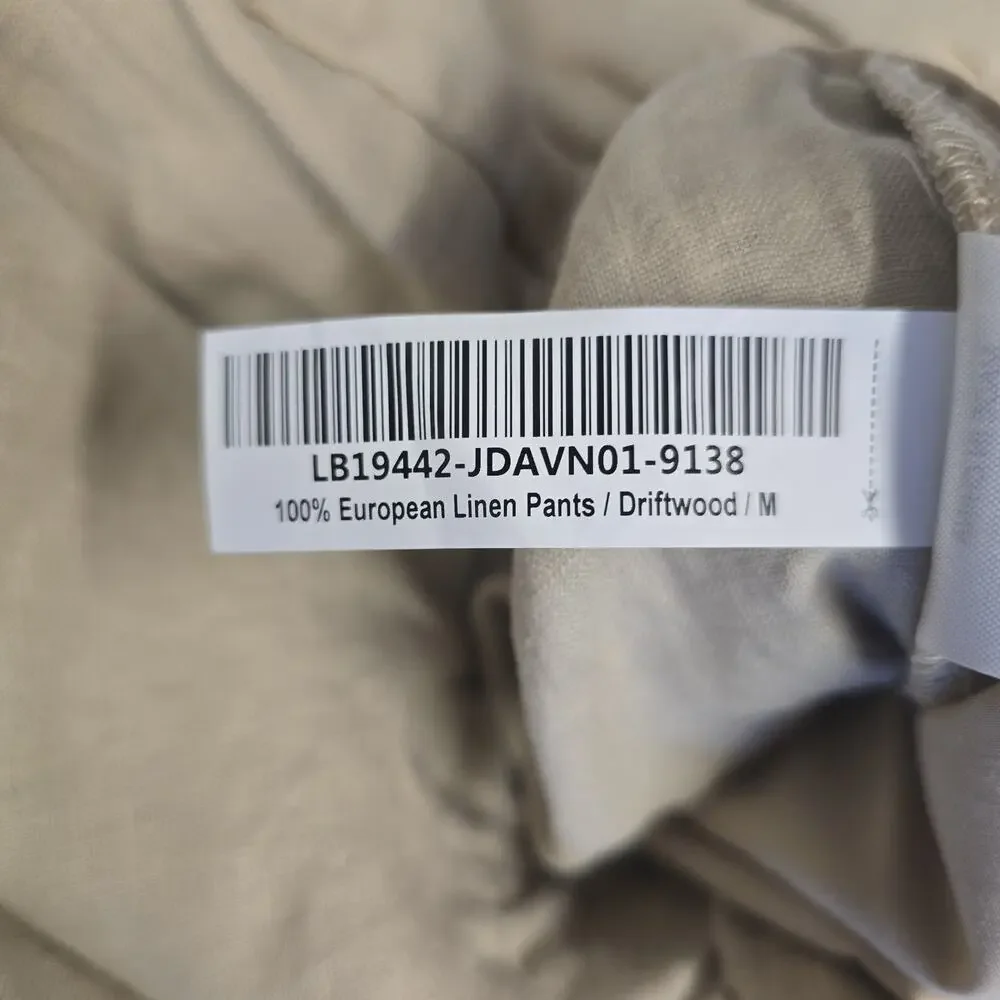 Quince 100% European Linen Pants Women's M Driftwood Elastic Waist Minimalist